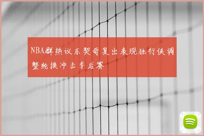 NBA群热议东契奇复出表现独行侠调整轮换冲击季后赛