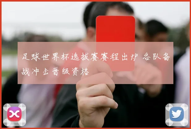 足球世界杯选拔赛赛程出炉 各队备战冲击晋级资格